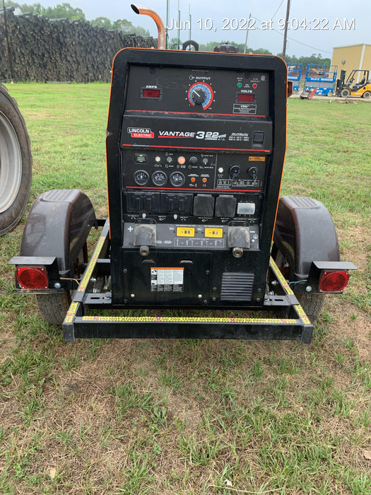 2021 Lincoln Electric Vantage 322 Vantage 322 Ready Pak 3 w/ Decals, ORANGE (includes trailer, cable rack, fender light kit) NO Telematics