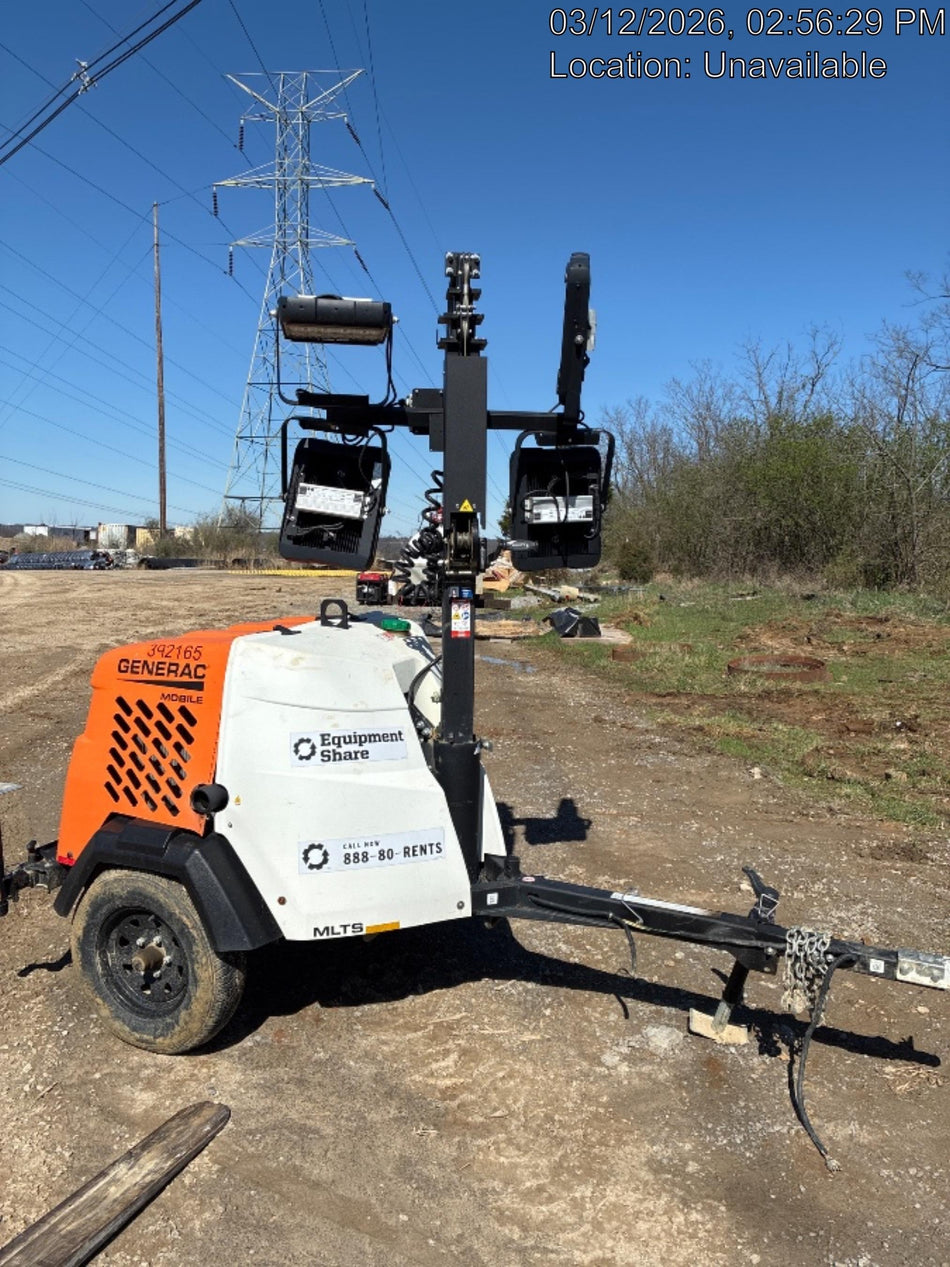 2024 Generac MLT2 Diesel, Flex Switch 120V Input, Powerzone Controller, 
(4) 320W LED Lights, 4kW Generator, 39.9 Gal Fuel Tank, 2" Ball, T3