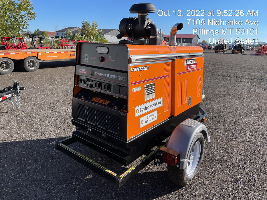 2022 Lincoln Electric Vantage 549X Crosslink Technology, Trailer Mounted, ES Decals, T3