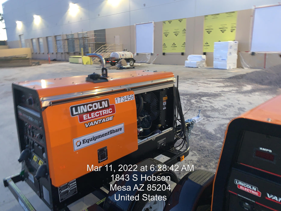 2021 Lincoln Electric Vantage 322 Vantage 322 Ready Pak 3 w/ Decals, ORANGE (includes trailer, cable rack, fender light kit) NO Telematics