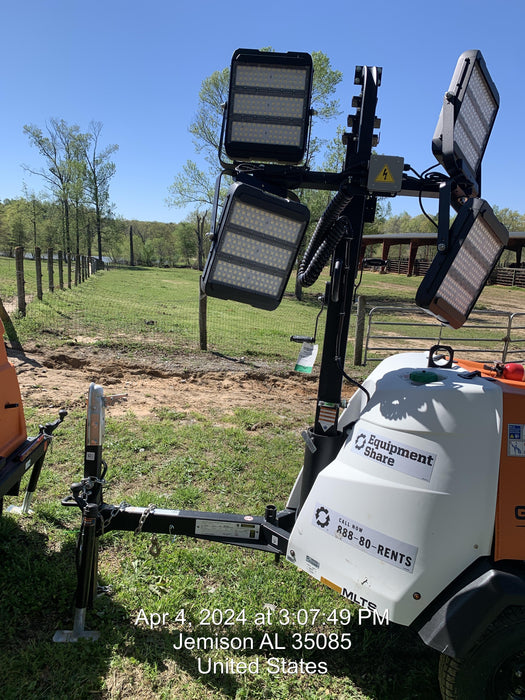 2024 Generac MLT2 Diesel, Flex Switch 120V Input, Powerzone Controller, 
(4) 320W LED Lights, 4kW Generator, 39.9 Gal Fuel Tank, 2" Ball, T3