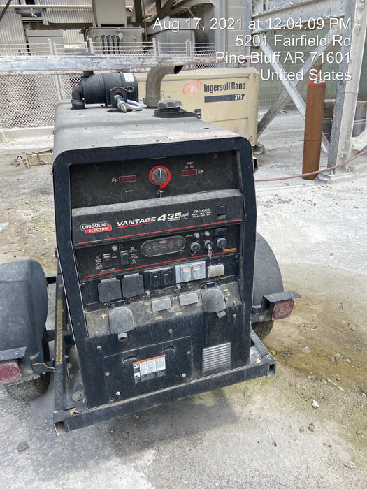 2018 Lincoln Electric Vantage 435 Lincoln Vantage 435 Welder Ready-Pak 3 w/Trailer, Fender/Light Kit, and Cable Rack