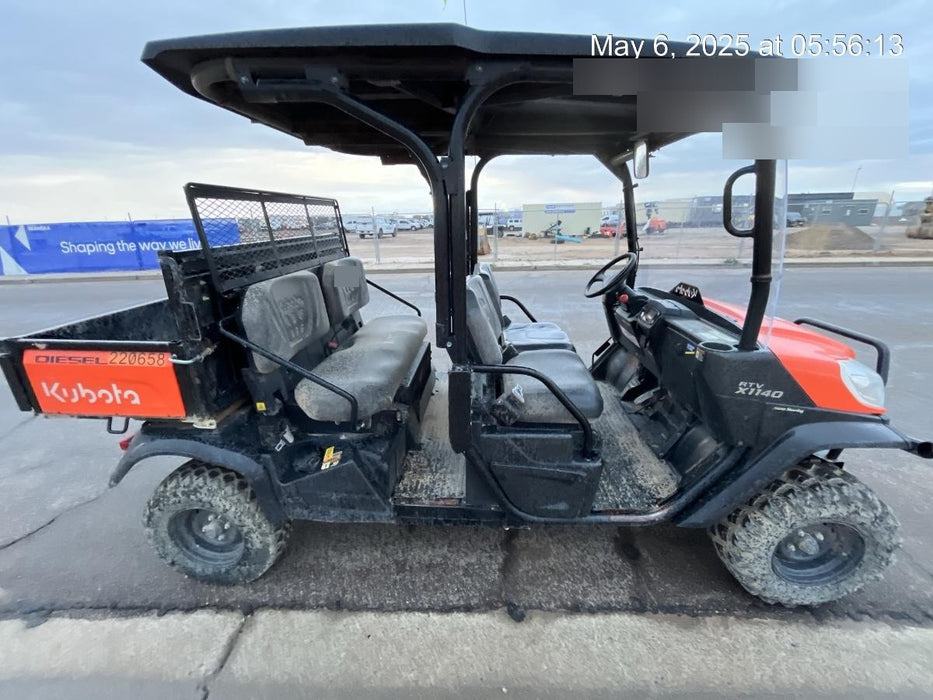 2022 Kubota RTV-X1140W-H Plastic Canopy, Windshield Acrylic Clear, LED Strobe Light, Wire Harness Kit, Back up Alarm
