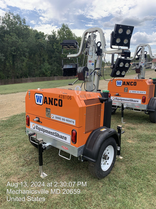 2024 Wanco WLTT-4MM4K Diesel, Deep Sea Controller, Shore Power Plug, Auto Start, (4) 350W LED Floodlights, 4kW Generator, 60 Gal Fuel Tank, 2" Ball, T3