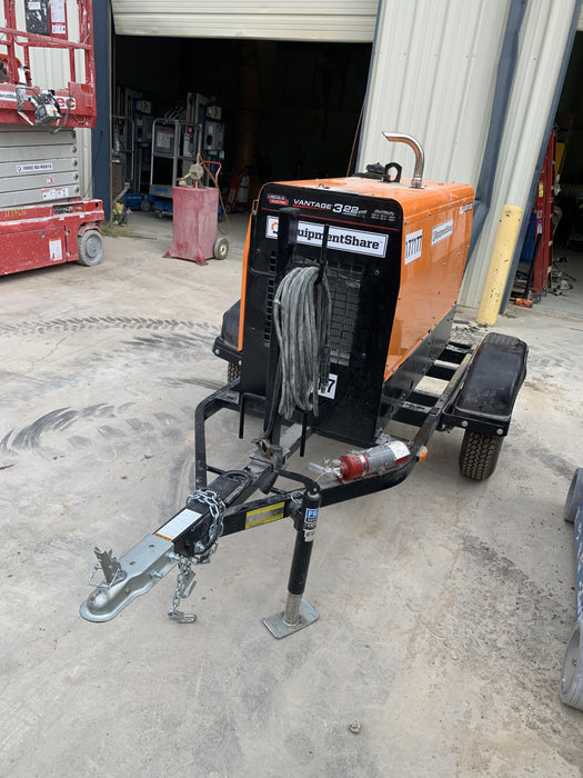 2021 Lincoln Electric Vantage 322 Vantage 322 Ready Pak 3 w/ Decals, ORANGE (includes trailer, cable rack, fender light kit) NO Telematics