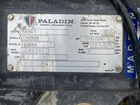 2020 PALADIN Dozer Blade 84"