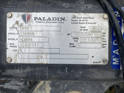 2020 PALADIN Dozer Blade 84"