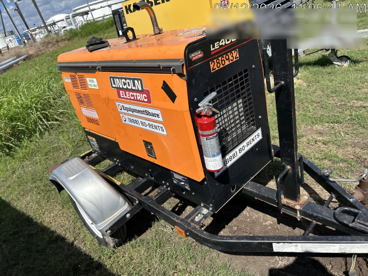 2022 Lincoln Electric LE400 Kubota V1505, Trlr, Cable Rack, Light Kit, ES Decals, T3