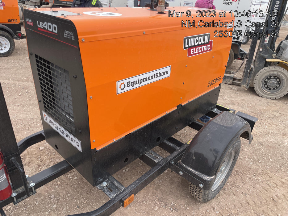 2022 Lincoln Electric LE400 Kubota V1505, Trlr, Cable Rack, Light Kit, ES Decals, T3