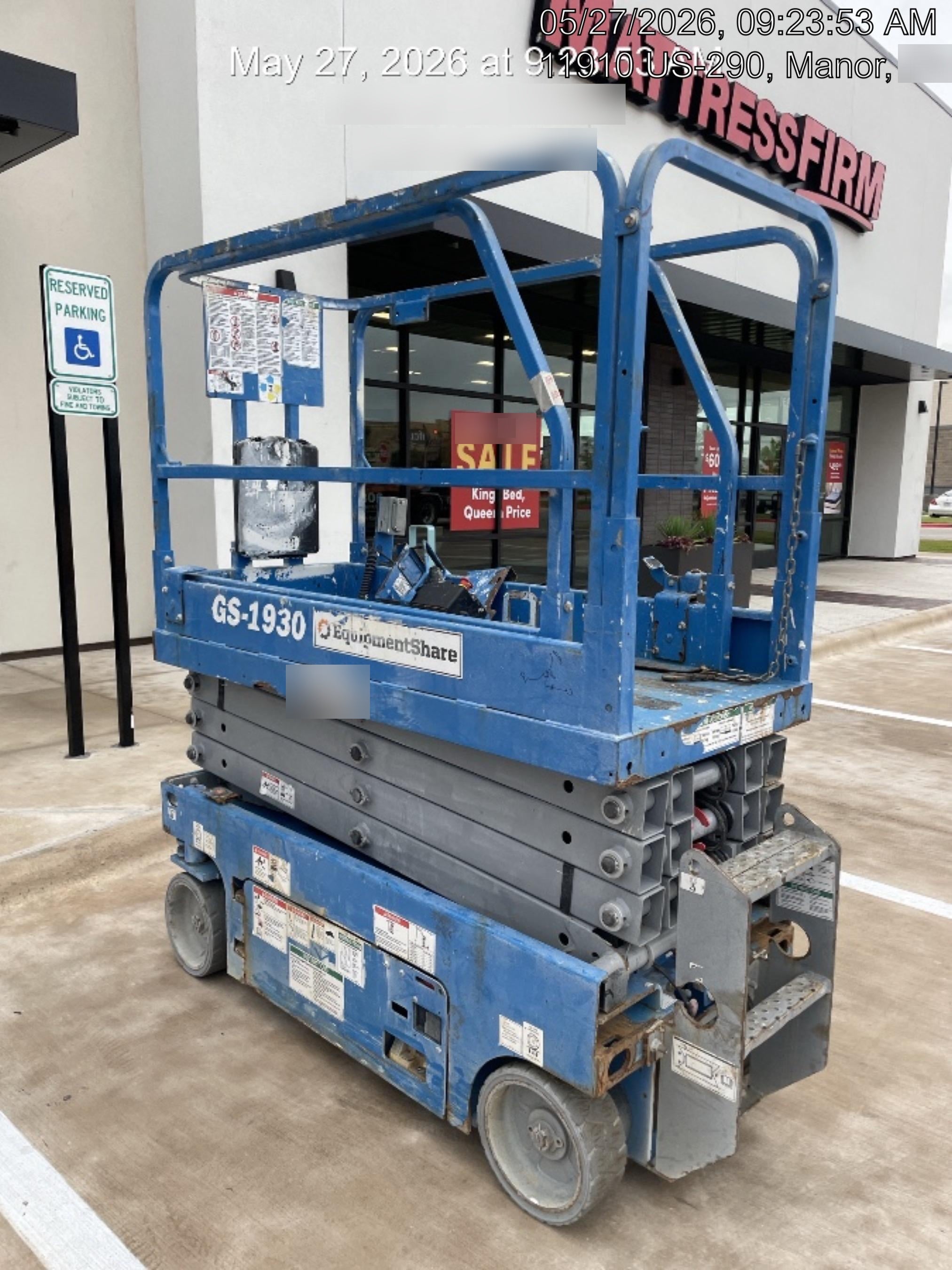 2019 Genie GS-1930 Fixed Rails with Chain Entry
