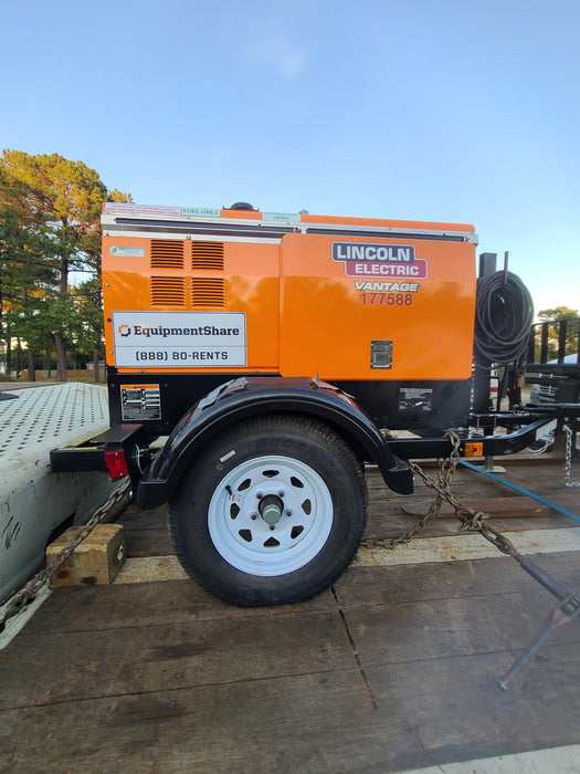 2021 Lincoln Electric Vantage 322 Vantage 322 Ready Pak 3 w/ Decals, ORANGE (includes trailer, cable rack, fender light kit) NO Telematics