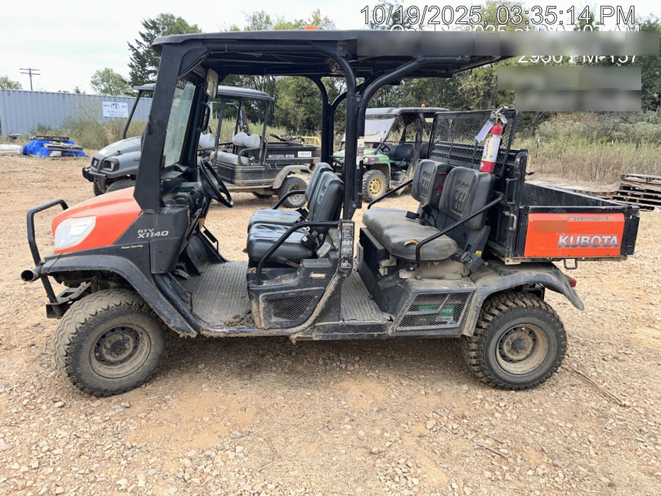 2019 Kubota RTV-X1140 4wd Utility Cart, LED Strobe, Windshield Tempered Glass, Pastic Canopy, Wire Harness Kit, Backup Alarm
