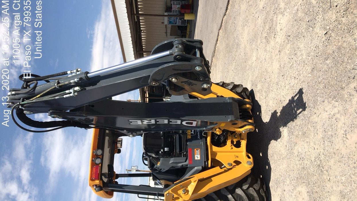 2020 John Deere 310LEP Canopy, 4WD, Standard Stick, Pilot Controls, 2 Way Hydraulics, TAG Manual QC