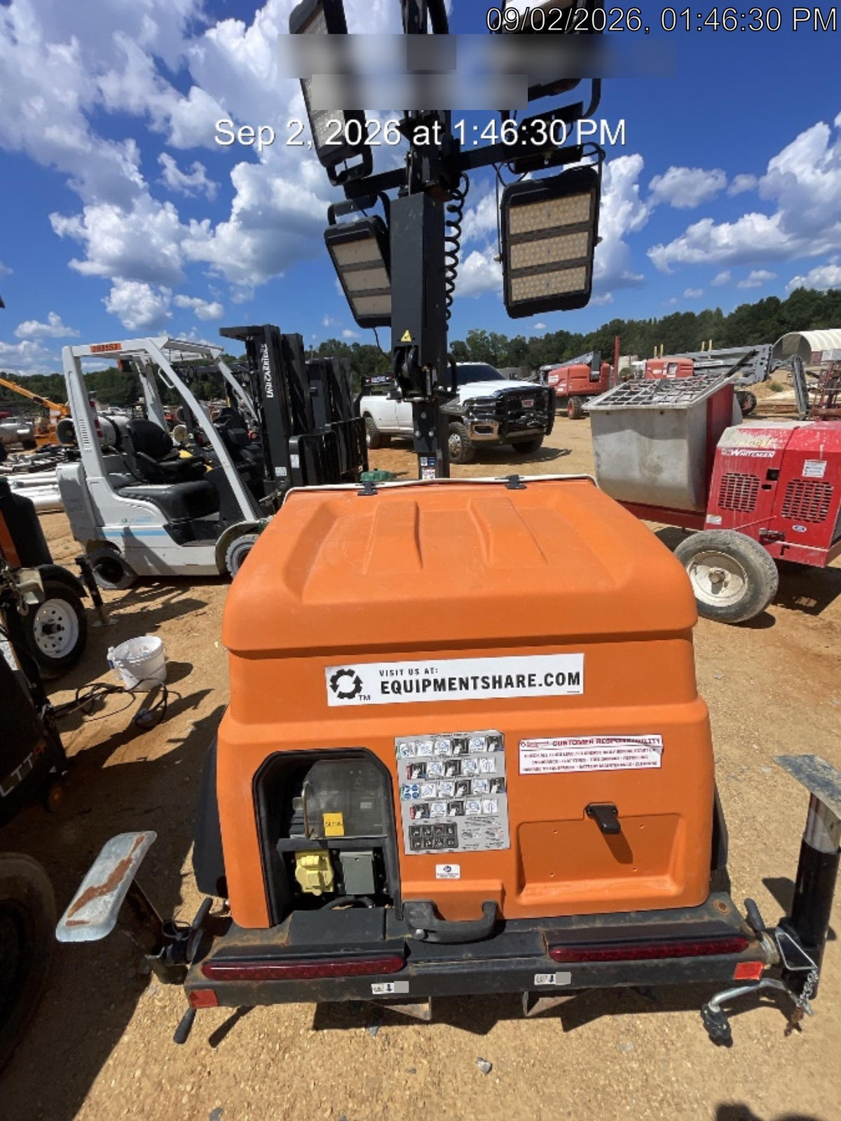 2023 Generac MLT2 Diesel, Flex Switch 120V Input, Powerzone Controller, 
(4) 320W LED Lights, 4kW Generator, 39.9 Gal Fuel Tank, 2" Ball, T3