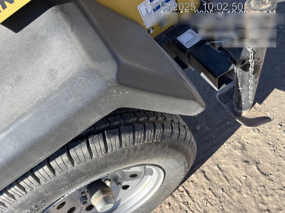 2022 Allmand NLV3GR (4) LED Light Fixture 350W, 23' Vertical Mast, 3kW Prime, Towable, ES Decals, T3