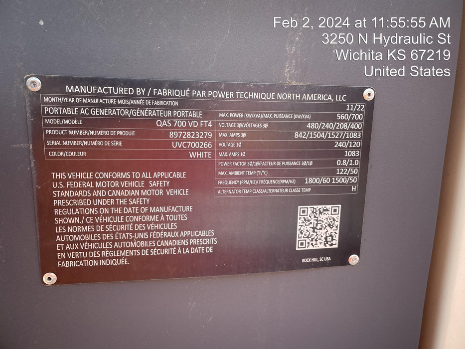 2022 ATLAS COPCO QAS 700