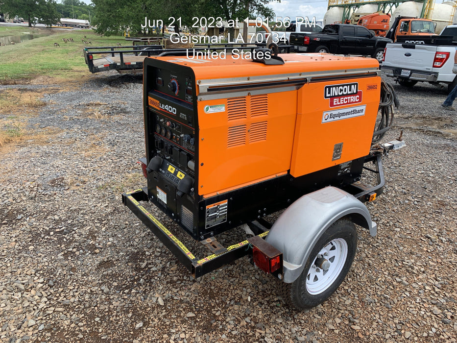 2022 Lincoln Electric LE400 Kubota V1505, Trlr, Cable Rack, Light Kit, ES Decals, T3