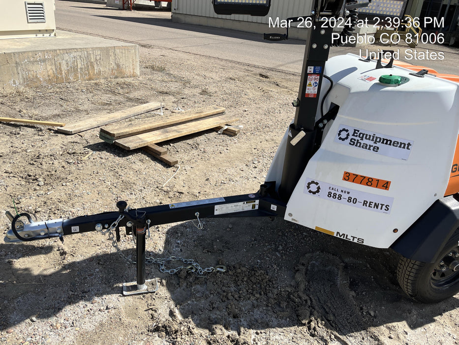 2023 Generac MLT2 Diesel, Flex Switch 120V Input, Powerzone Controller, 
(4) 320W LED Lights, 4kW Generator, 39.9 Gal Fuel Tank, 2" Ball, T3