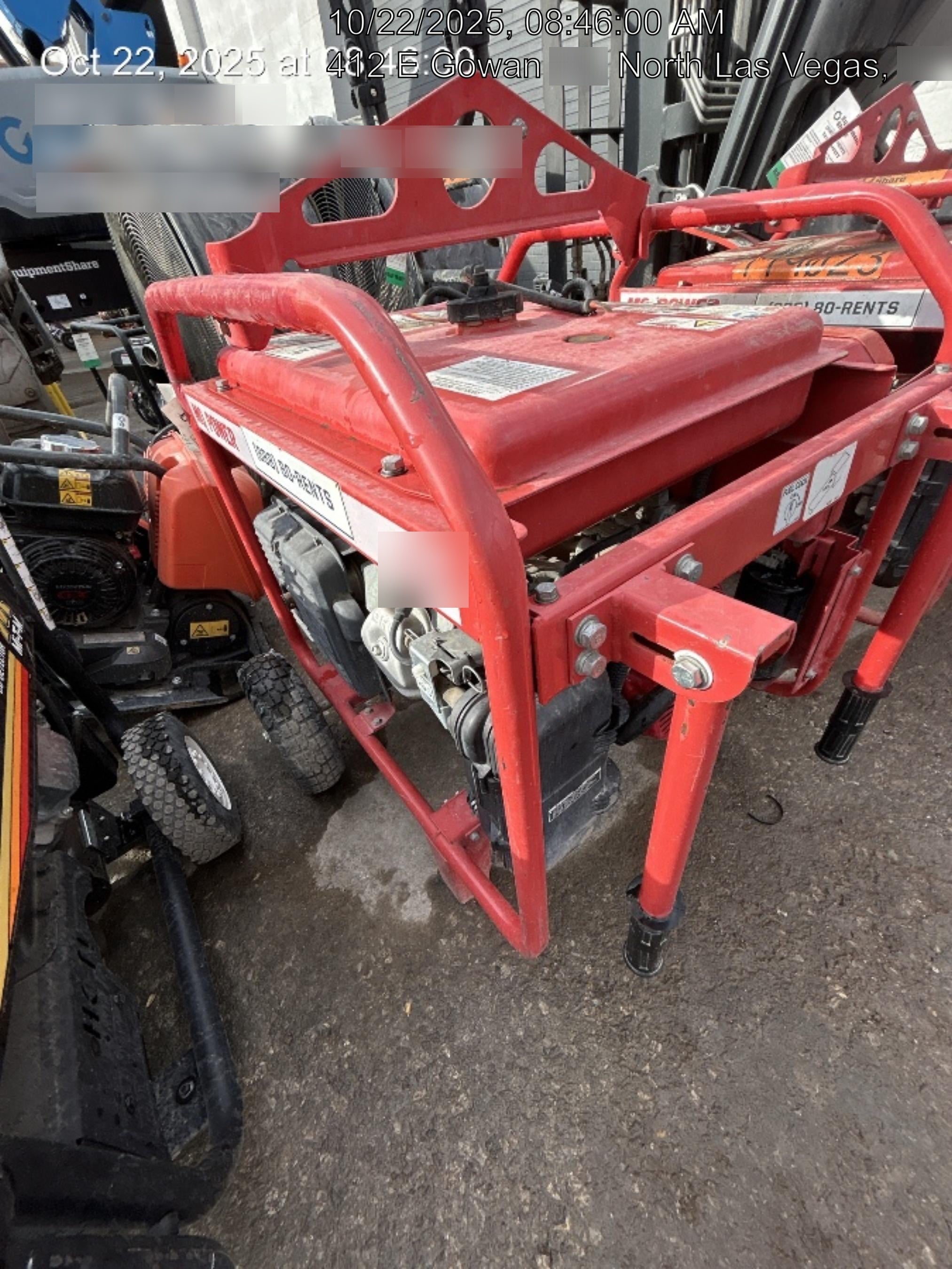 2020 Multiquip GA6HR Gen 6kW Honda GX340 GFCI Wheel Kit