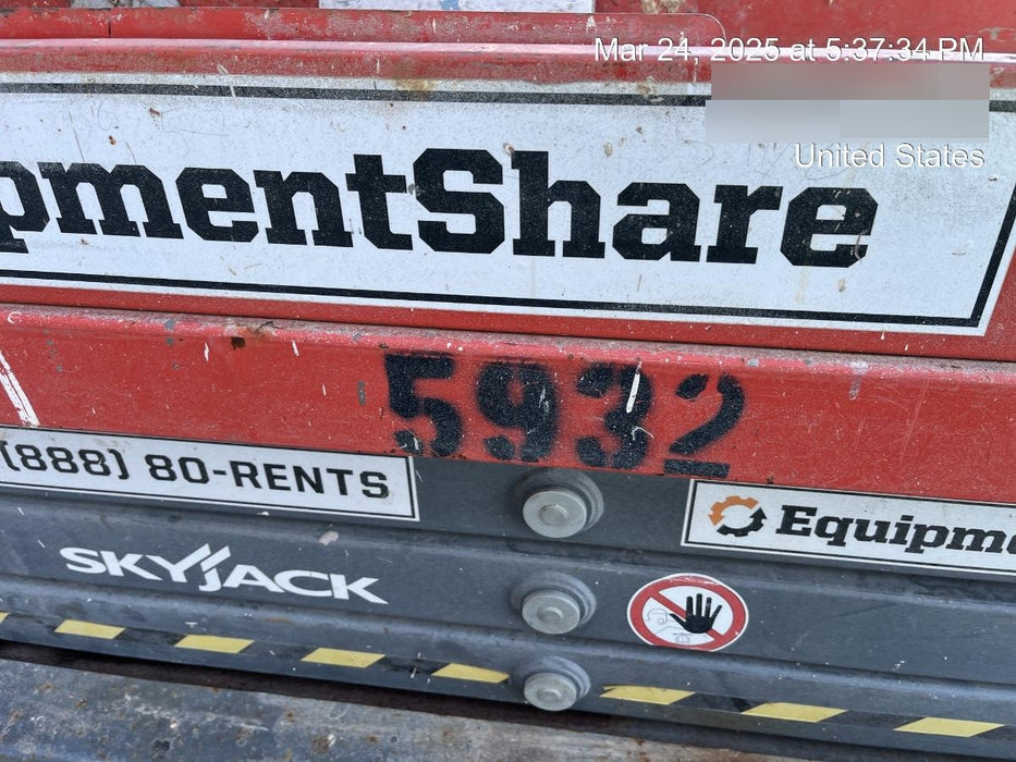 2017 Skyjack SJIII-3219 Skyjack SJ3219 w/Trojan Battery Set, Extended Warranty 5yr/5k hr