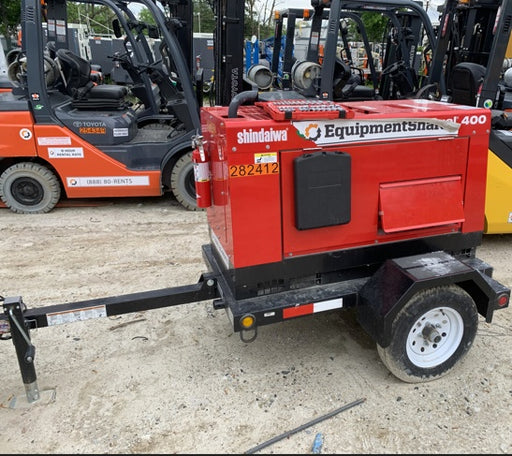 2022 Shindaiwa DGW400MDL Kubota D902 Engine, 23 HP, Dual Op Welder, Wire, Arc, Droop Stick, Tig, and CC Stick Functionality, Simulphase, 3 Phase and 1 Phase Gen Output, Single Axle NB Trlr, Slr Trckl Chrg 12V 12W, Fire Ext