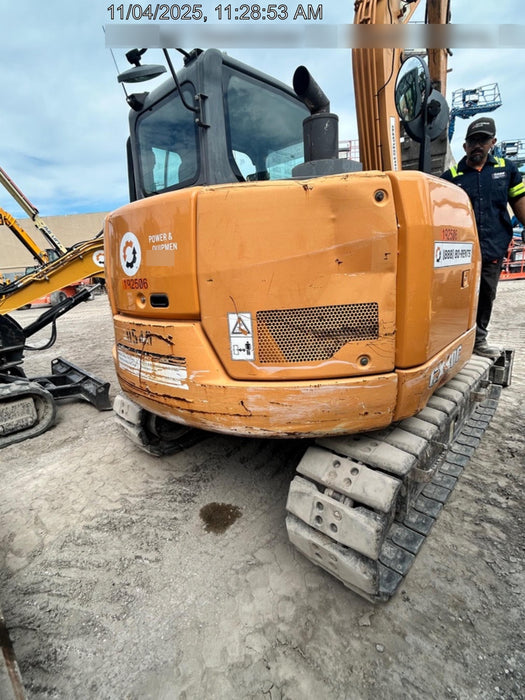 2017 Case CX80C CLOSED CAB, A/C,RUBBER TRACKS PADS,7'-2" ARM,THUMB