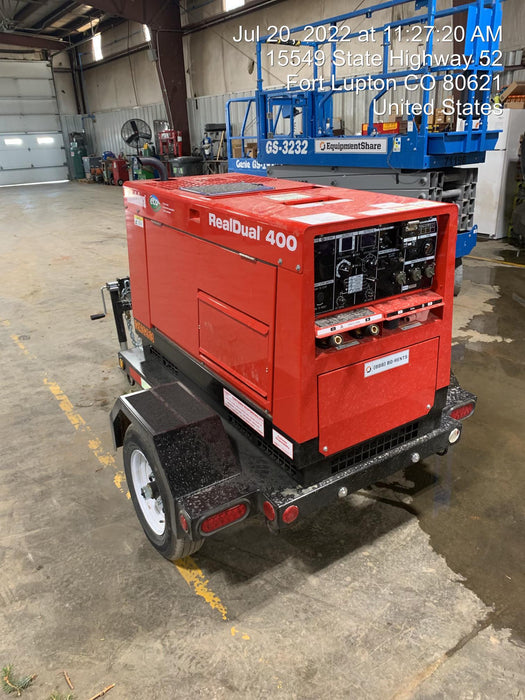 2022 Shindaiwa DGW400MDL Kubota D902 Engine, 23 HP, Dual Op Welder, Wire, Arc, Droop Stick, Tig, and CC Stick Functionality, Simulphase, 3 Phase and 1 Phase Gen Output, Single Axle NB Trlr, Slr Trckl Chrg 12V 12W, Fire Ext