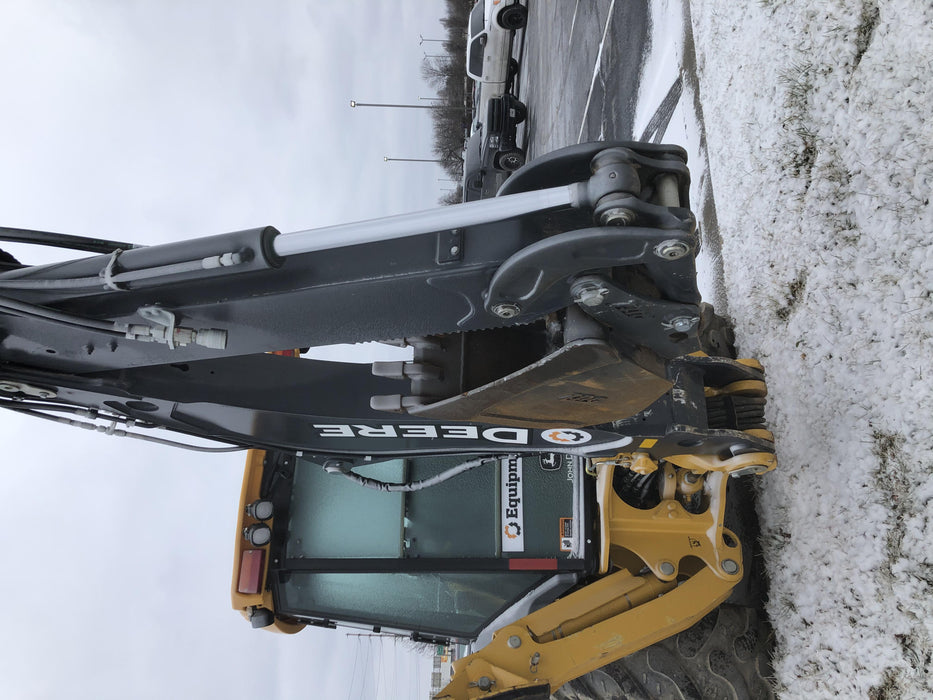 2020 John Deere 410L - Extendable Stick Cab/Heat/Air, 4WD, Extendable Stick, Pilot Controls, 2 Way Hydraulics, TAG Manual QC