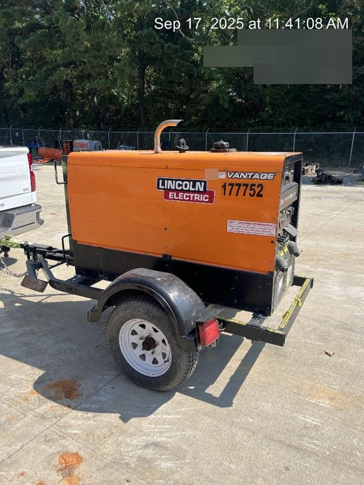 2021 Lincoln Electric Vantage 322 Vantage 322 Ready Pak 3 w/ Decals, ORANGE (includes trailer, cable rack, fender light kit) NO Telematics