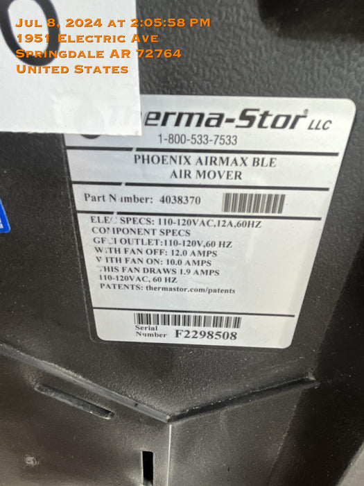 2022 PHOENIX AirMAX Radial Air Mover