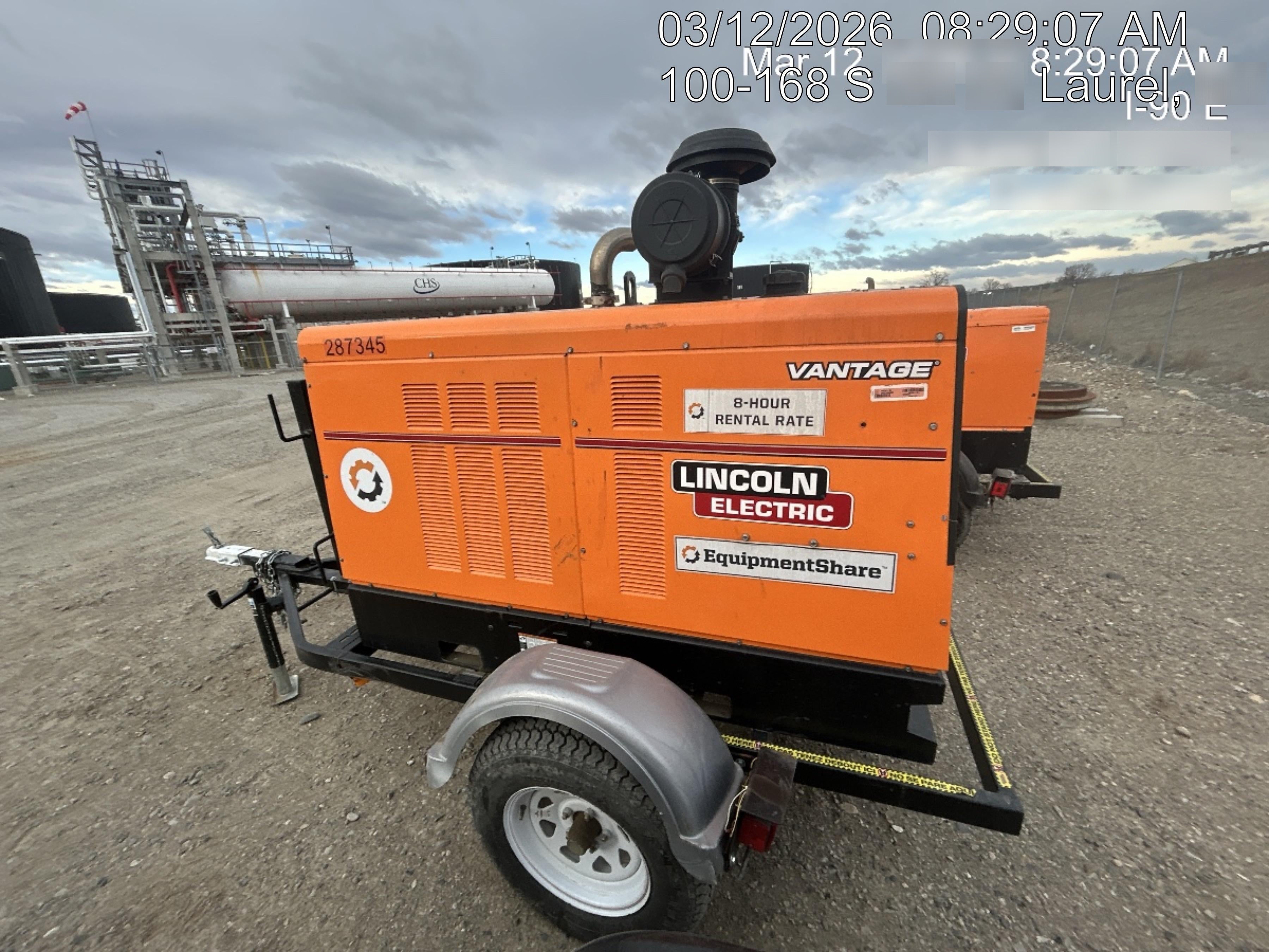 2022 Lincoln Electric Vantage 549X Crosslink Technology, Trailer Mounted, ES Decals, T3
