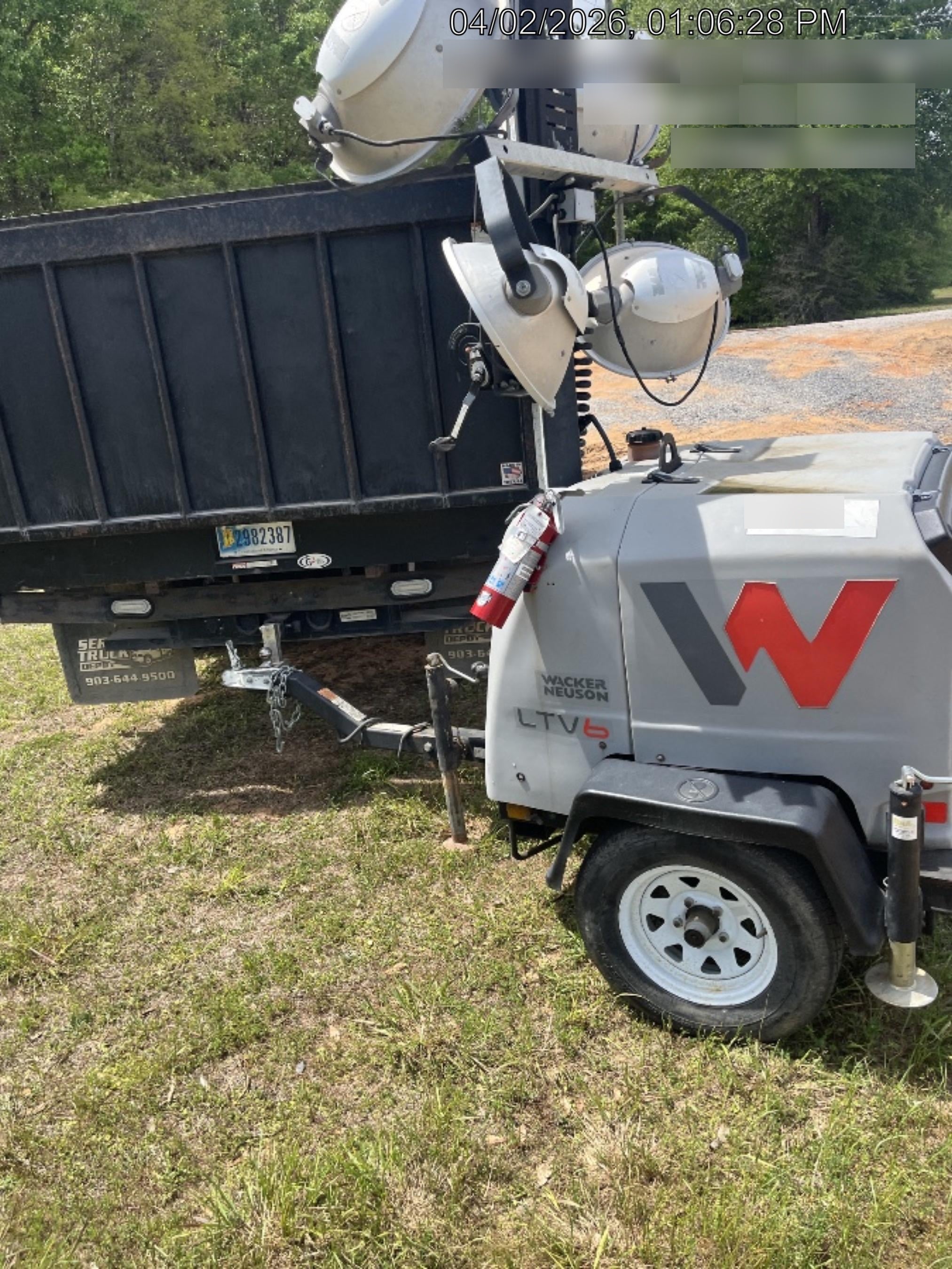 2019 Wacker Neuson LTV6L-MH Wacker Neuson LTV6L Mobile Light Tower w/Fuel Level Sensor Installed