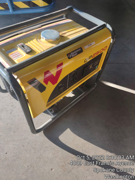 2021 Wacker Neuson GP2500A Standard 2.5kW Generator