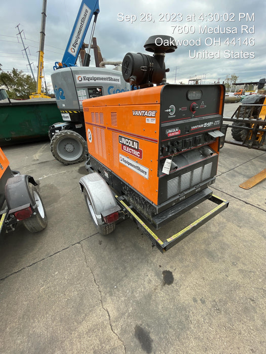 2022 Lincoln Electric Vantage 549X Crosslink Technology, Trailer Mounted, ES Decals, T3