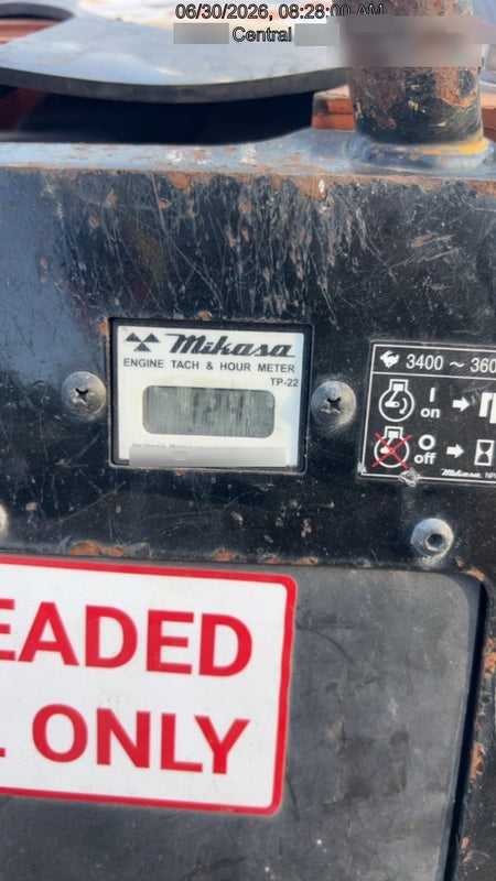 2023 Multiquip MV308GH Honda GX270, 18" Plate, Tachometer
