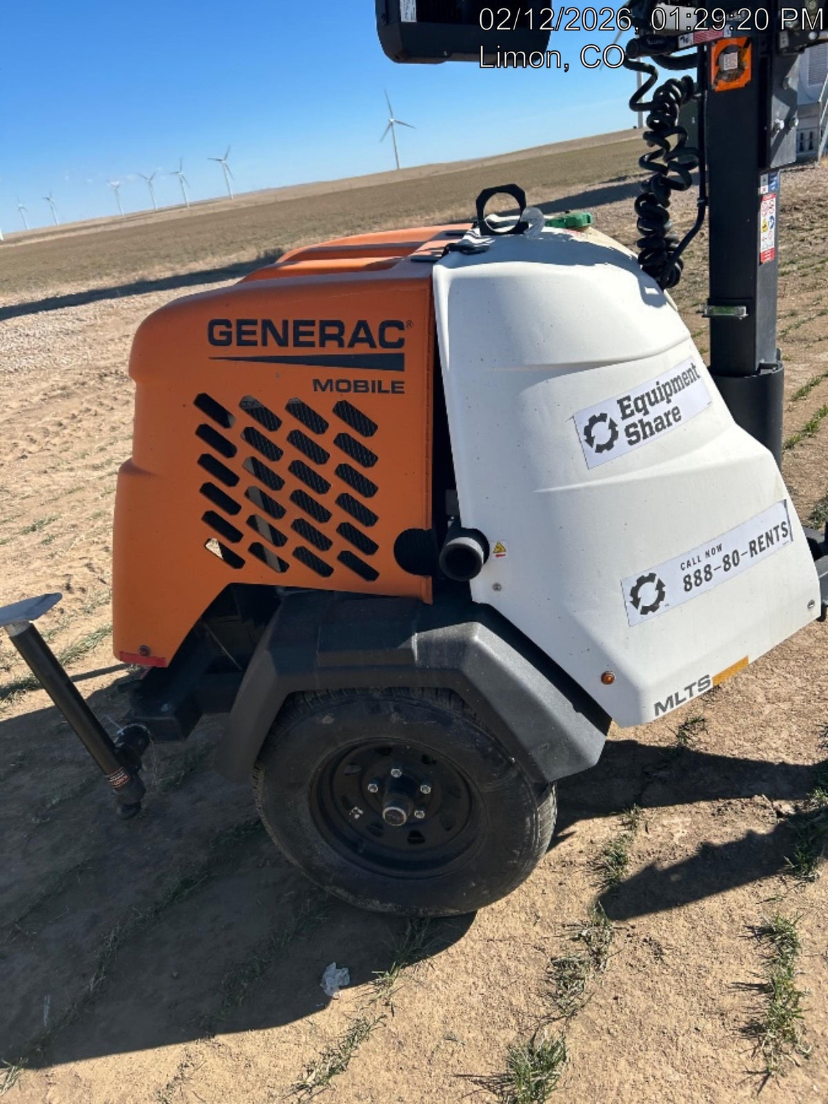 2023 Generac MLT2 Diesel, Flex Switch 120V Input, Powerzone Controller, 
(4) 320W LED Lights, 4kW Generator, 39.9 Gal Fuel Tank, 2" Ball, T3