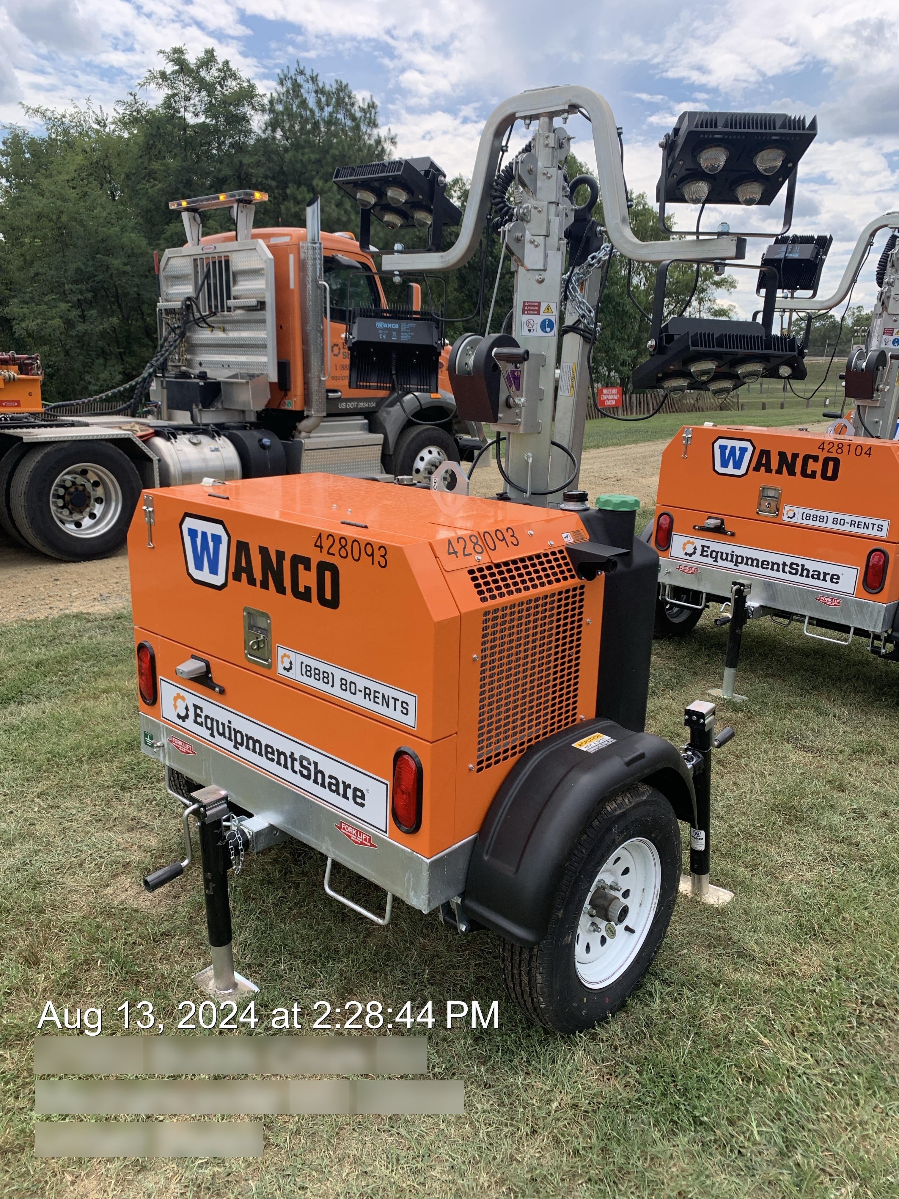 2024 Wanco WLTT-4MM4K Diesel, Deep Sea Controller, Shore Power Plug, Auto Start, (4) 350W LED Floodlights, 4kW Generator, 60 Gal Fuel Tank, 2" Ball, T3