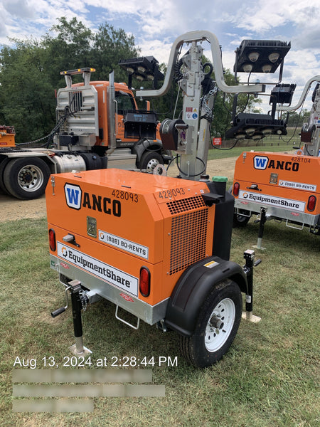 2024 Wanco WLTT-4MM4K Diesel, Deep Sea Controller, Shore Power Plug, Auto Start, (4) 350W LED Floodlights, 4kW Generator, 60 Gal Fuel Tank, 2" Ball, T3