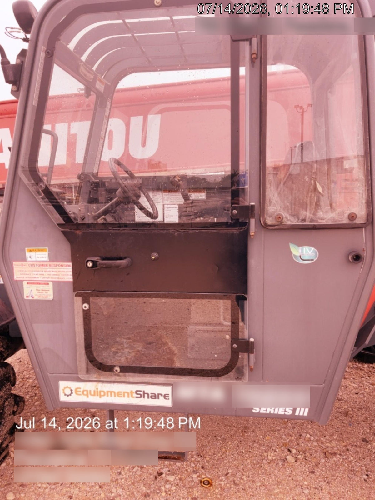 2018 Manitou MTA10055 Manitou MTA 10055 w/Cab/Heat/AC, Work Lights/Strobe, Aux Hyd, Solid Tires, Lift Hook, 66" Carriage, 60" Forks