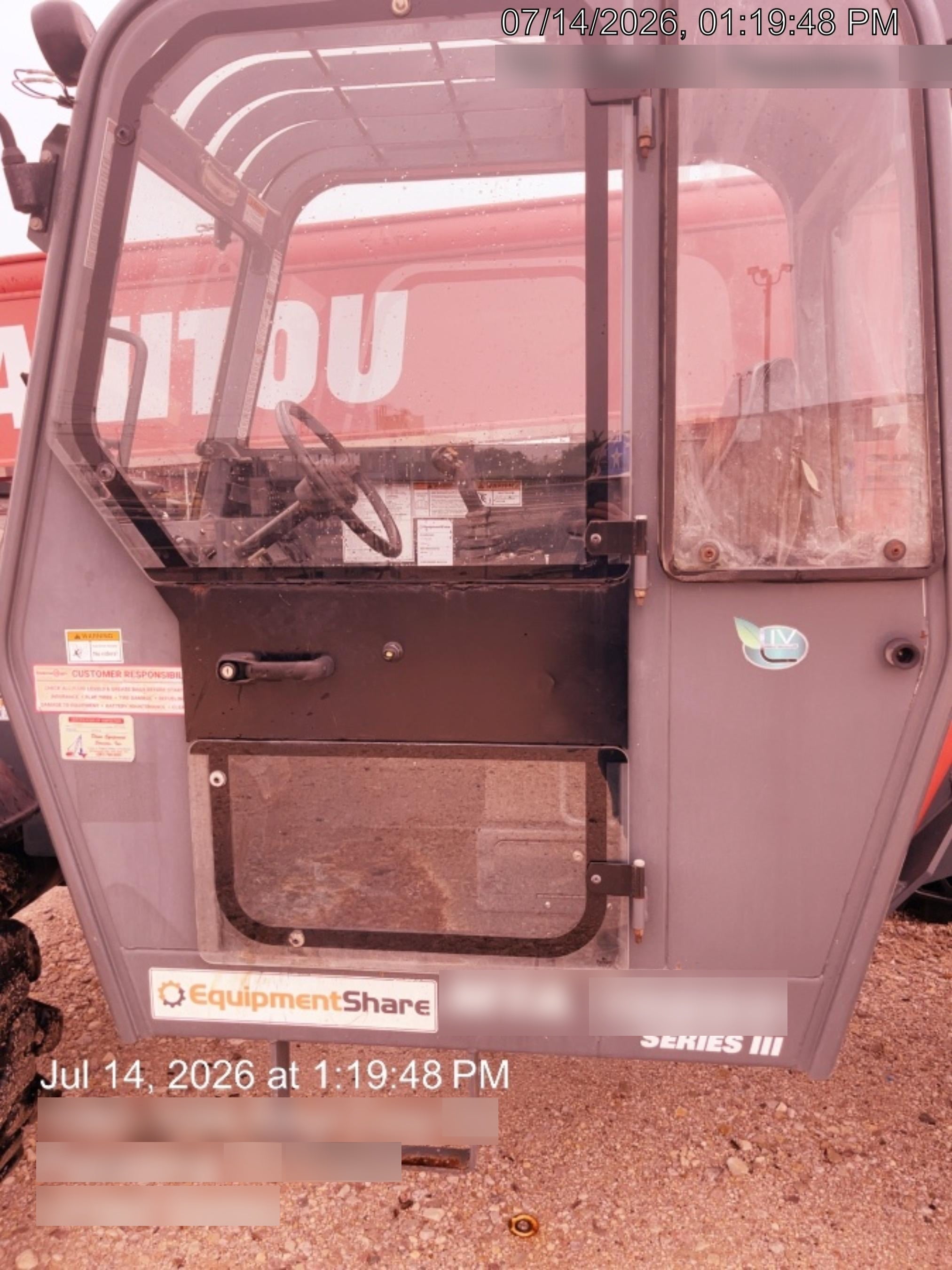2018 Manitou MTA10055 Manitou MTA 10055 w/Cab/Heat/AC, Work Lights/Strobe, Aux Hyd, Solid Tires, Lift Hook, 66" Carriage, 60" Forks