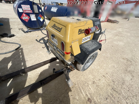 2022 Allmand NLV3GR (4) LED Light Fixture 350W, 23' Vertical Mast, 3kW Prime, Towable, Deep Sea L401, Leveling Jacks, Yanmar T4F 5.8hp