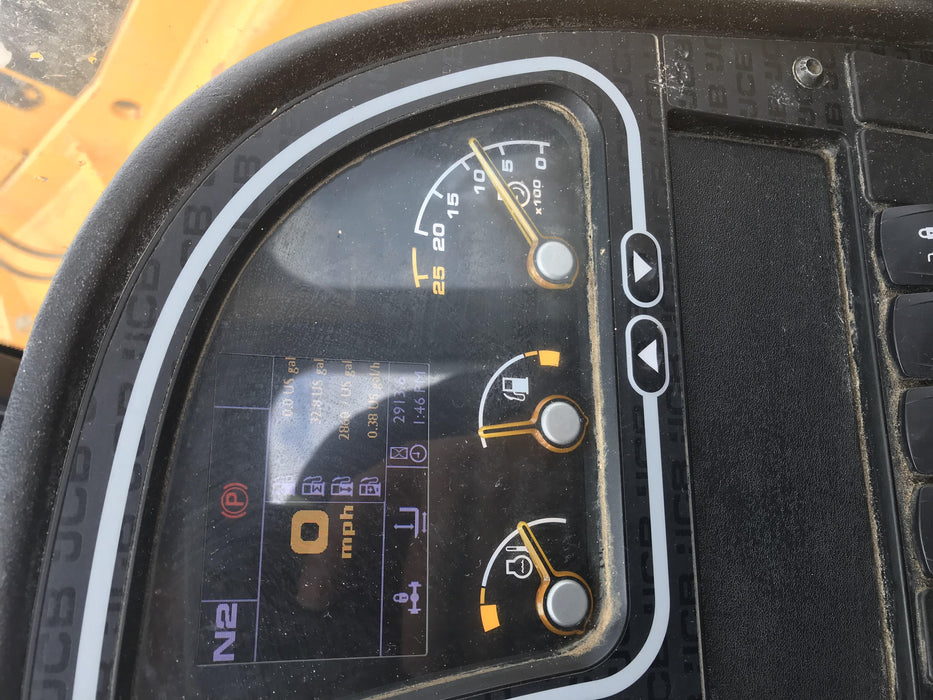 2019 JCB 510-56 74 HP w/CAB/HVAC, Beacon, Worklights, Aux Hydraulics, Solid Tires 66" Carriage/60" Forks