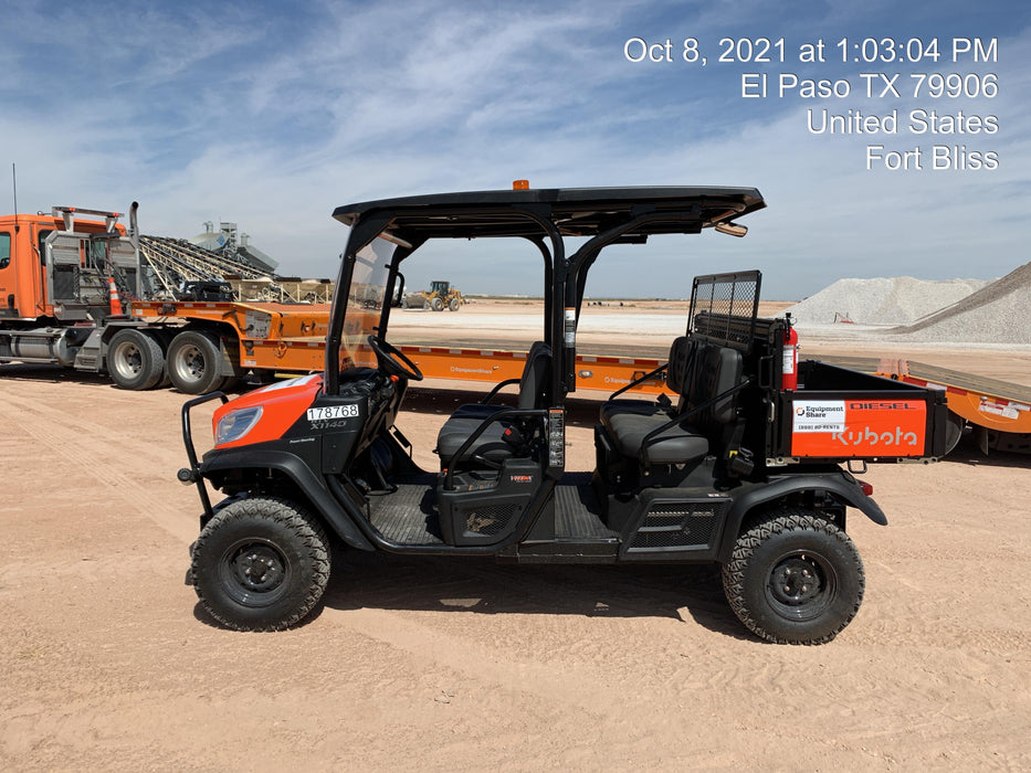 2021 Kubota RTV-X1140W-H Plastic Canopy, Windshield Acrylic Clear, LED Strobe Light, Wire Harness Kit, Back up Alarm
