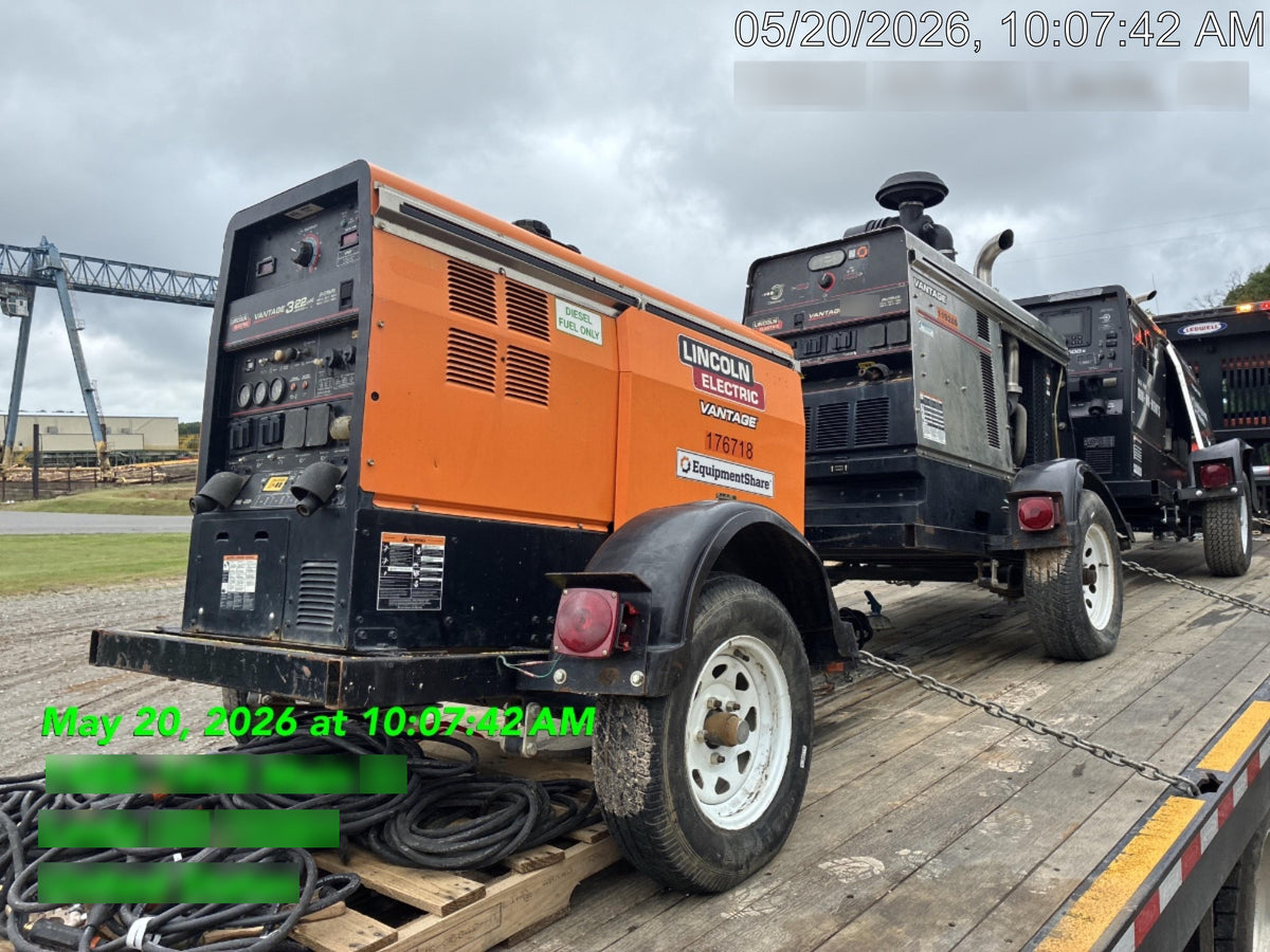 2021 Lincoln Electric Vantage 322 Vantage 322 Ready Pak 3 w/ Decals, ORANGE (includes trailer, cable rack, fender light kit) NO Telematics