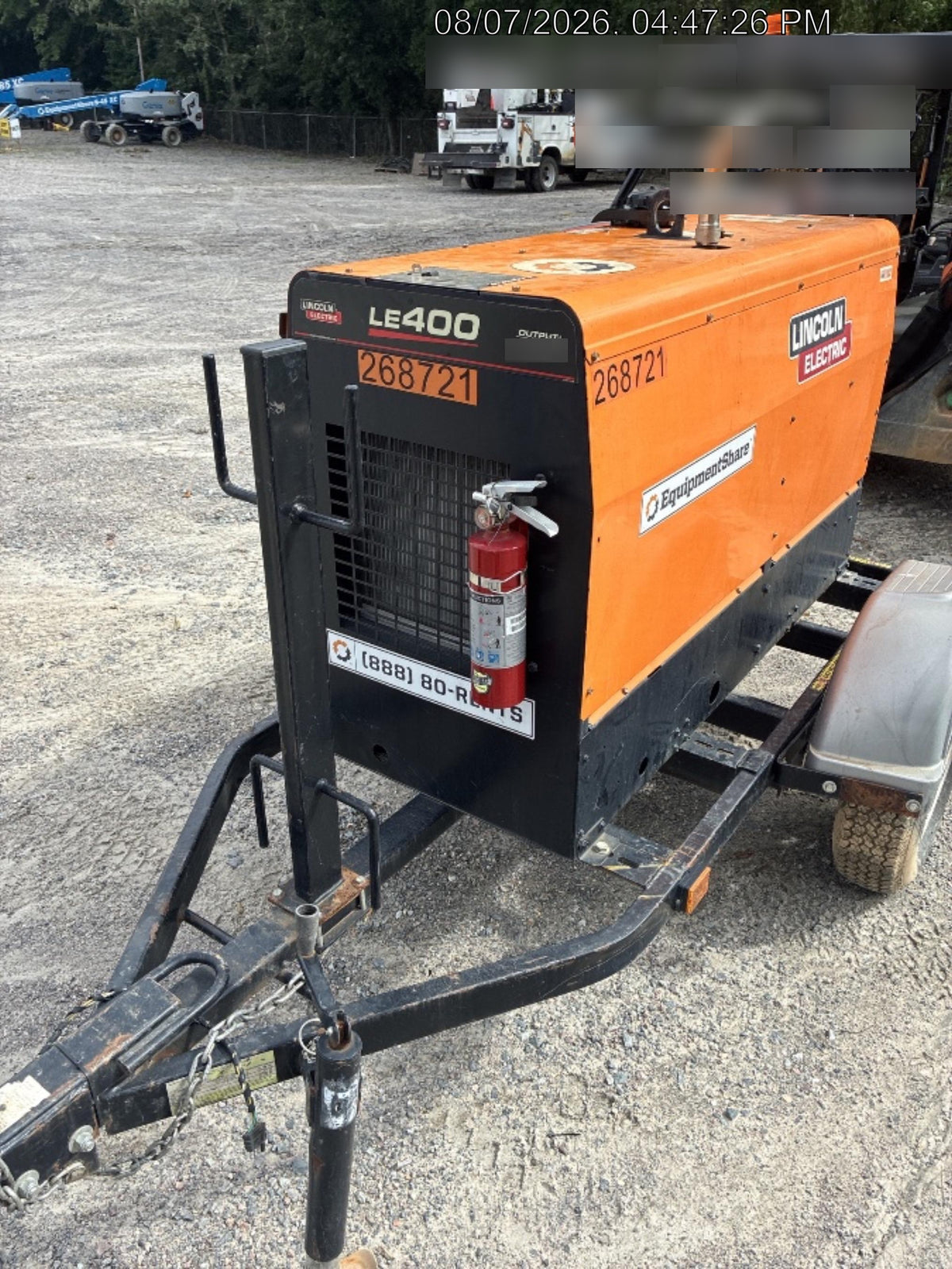 2022 Lincoln Electric LE400 Kubota V1505, Trlr, Cable Rack, Light Kit, ES Decals, T3
