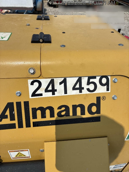 2022 Allmand NLV3GR (4) LED Light Fixture 350W, 23' Vertical Mast, 3kW Prime, Towable, Deep Sea L401, Leveling Jacks, Yanmar T4F 5.8hp