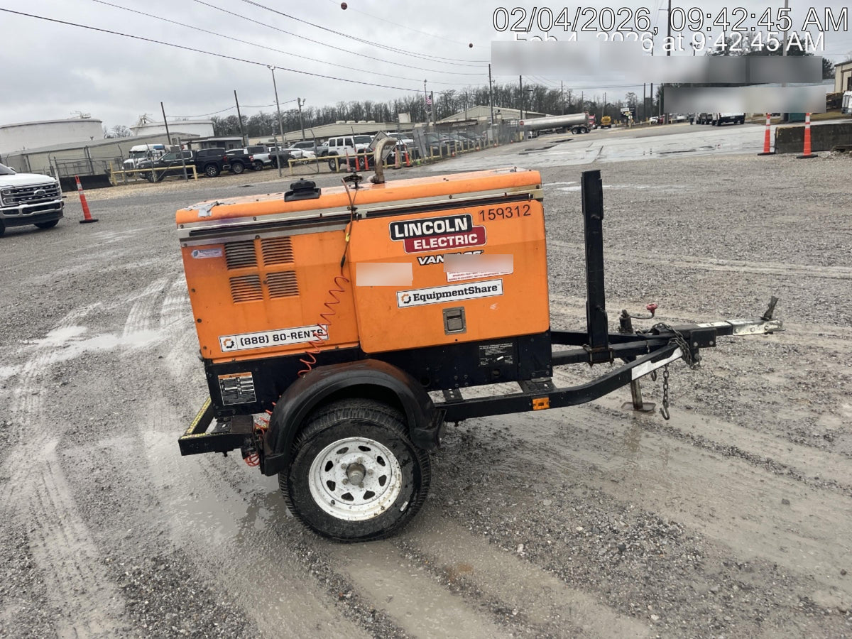 2021 Lincoln Electric Vantage 322 Vantage 322 Ready Pak 3 w/ Decals, ORANGE (includes trailer, cable rack, fender light kit) NO Telematics