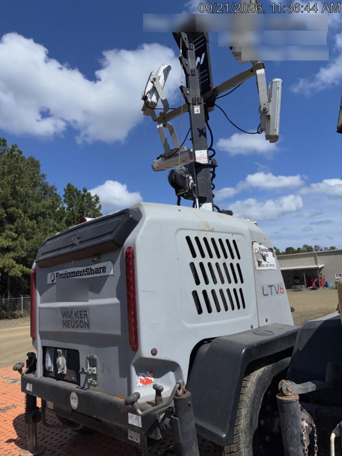 2019 Wacker Neuson LTV6K-LED LTV6K Light Tower, LED 300W, Telematics EQ SH Kubota