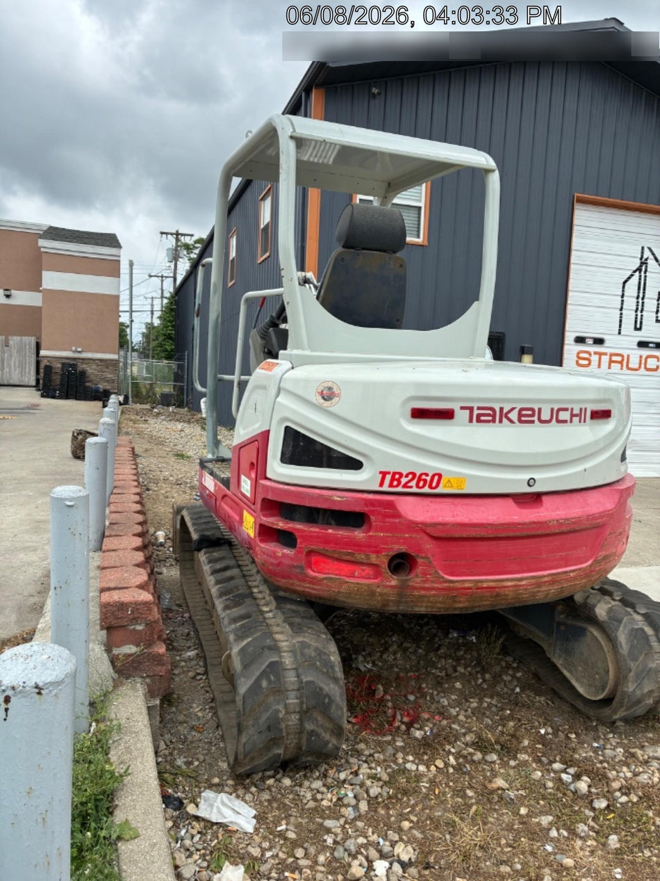 2019 Takeuchi TB260 Takeuchi TB260 Canopy w/Rubber Tracks, Auxiliary Hydraulics, Standard Blade, Manual QC