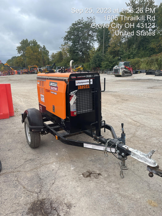 2021 Lincoln Electric Vantage 322 Vantage 322 Ready Pak 3 w/ Decals, ORANGE (includes trailer, cable rack, fender light kit) NO Telematics